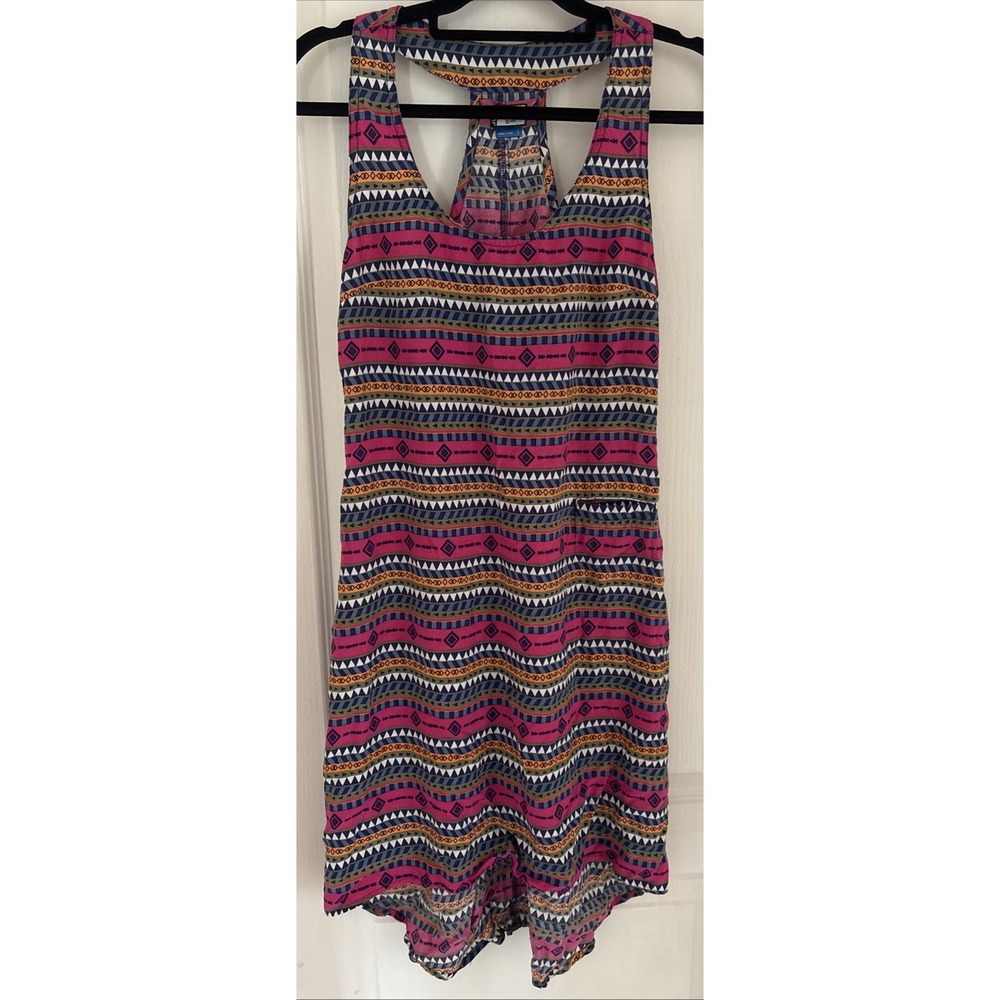 Kavu Striped Tank Sleeveless Sun Dress Pink Aztec Outdoorsy Casual Gorpcore Sz S